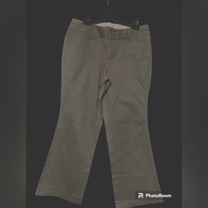 Lane Bryant Dark Khaki Dress Pants Straight Leg Women 16